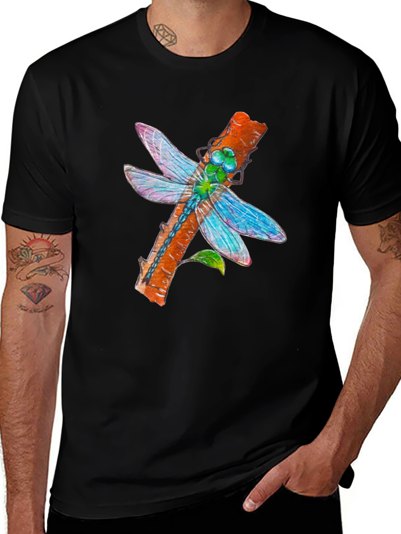 Dragonfly Graphic T-Shirt - Nature Inspired Print