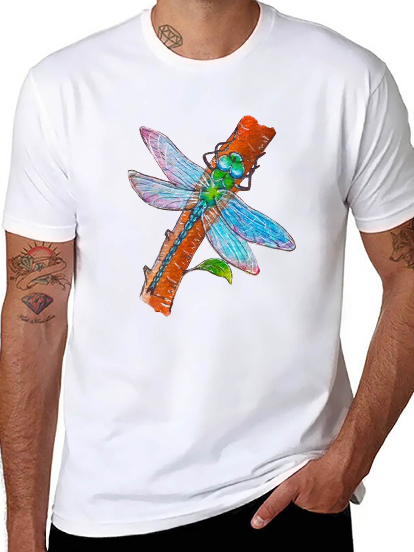 Dragonfly Graphic T-Shirt - Nature Inspired Print