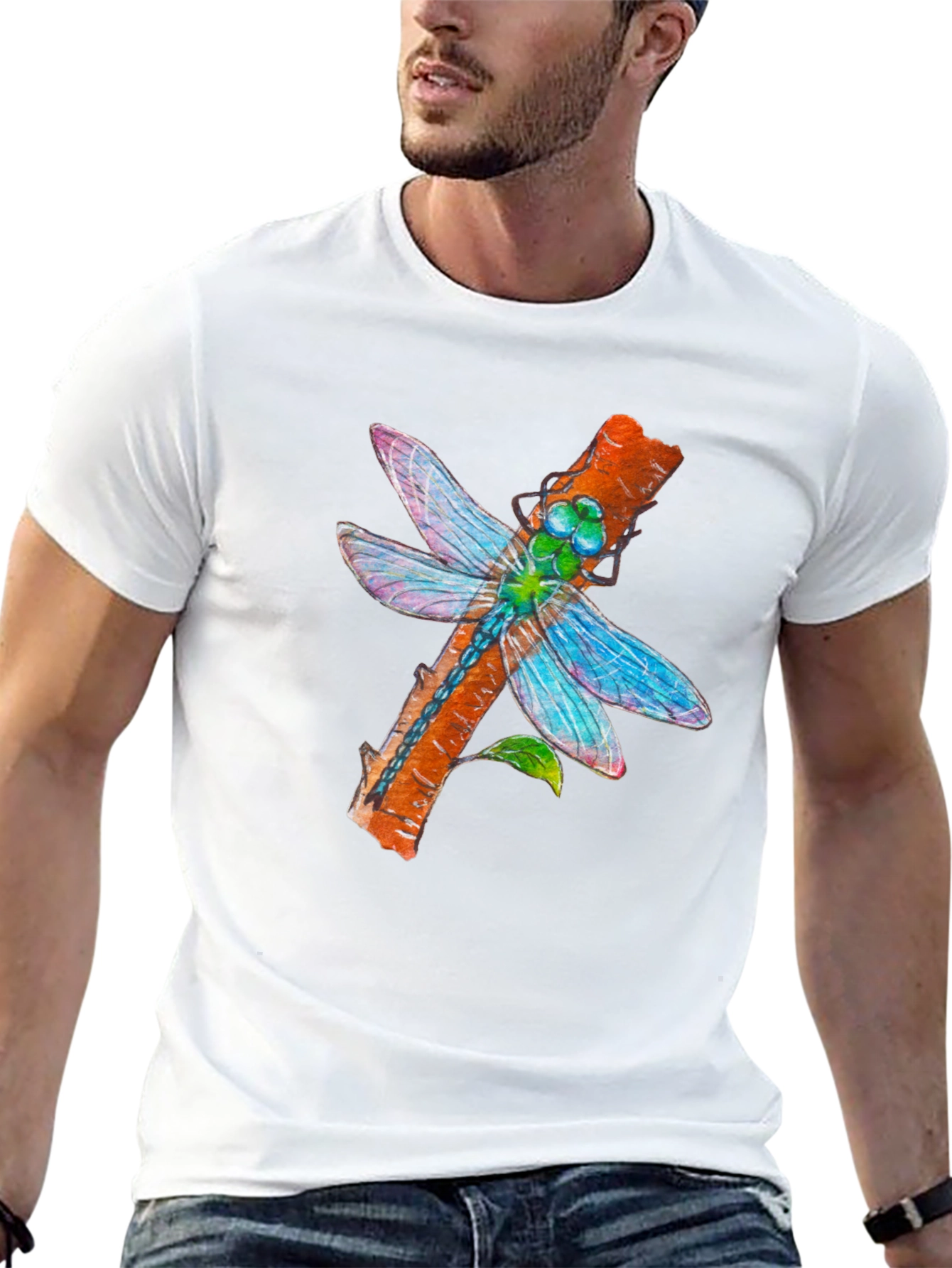 Dragonfly Graphic T-Shirt - Nature Inspired Print