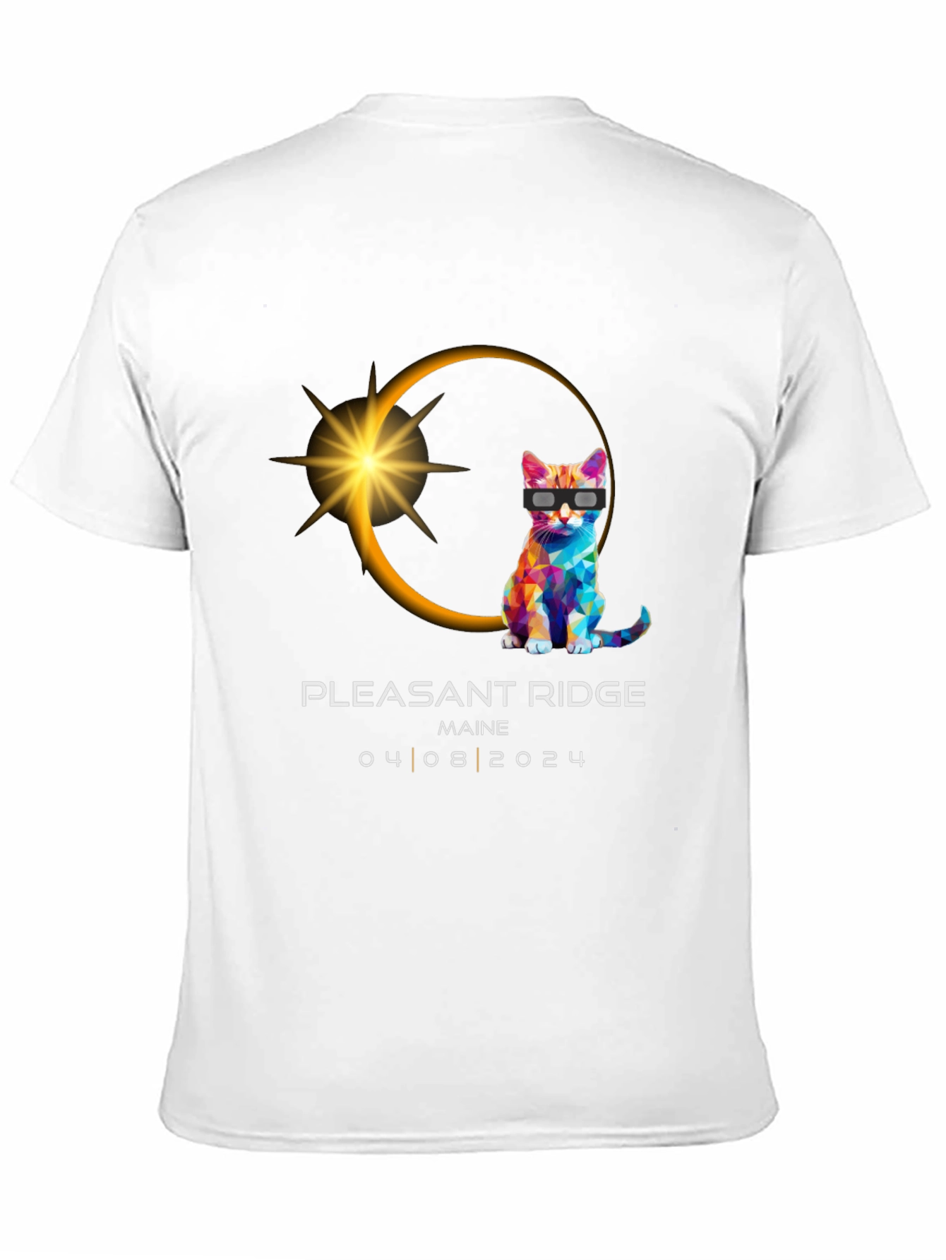 Pleasant Ridge Maine 2024 Eclipse Cat T-Shirt