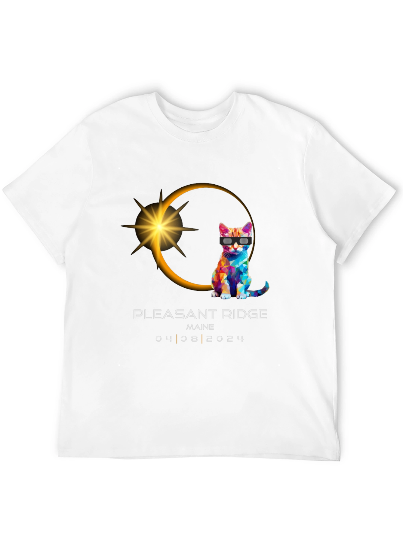 Pleasant Ridge Maine 2024 Eclipse Cat T-Shirt