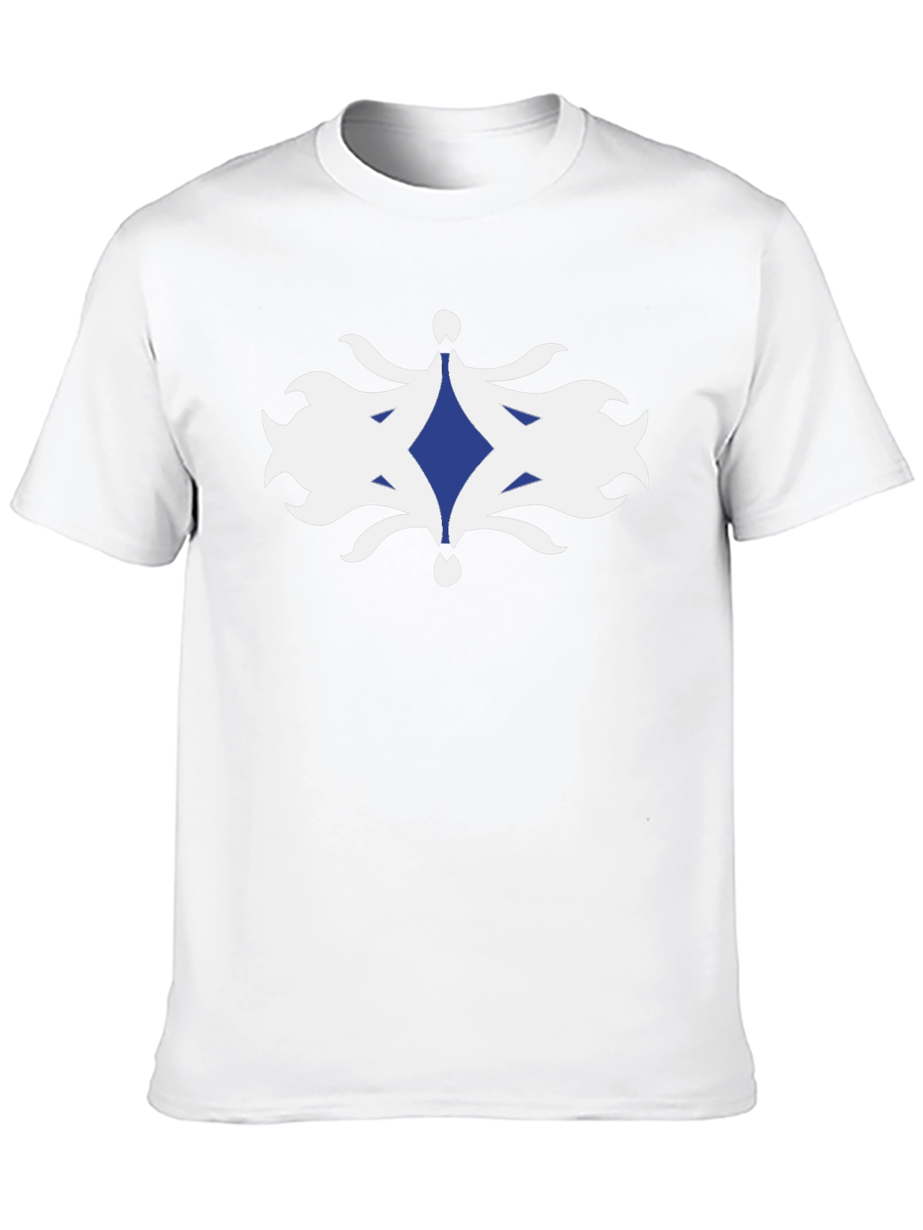 Stylish Black T-Shirt with Blue Diamond Graphic Design