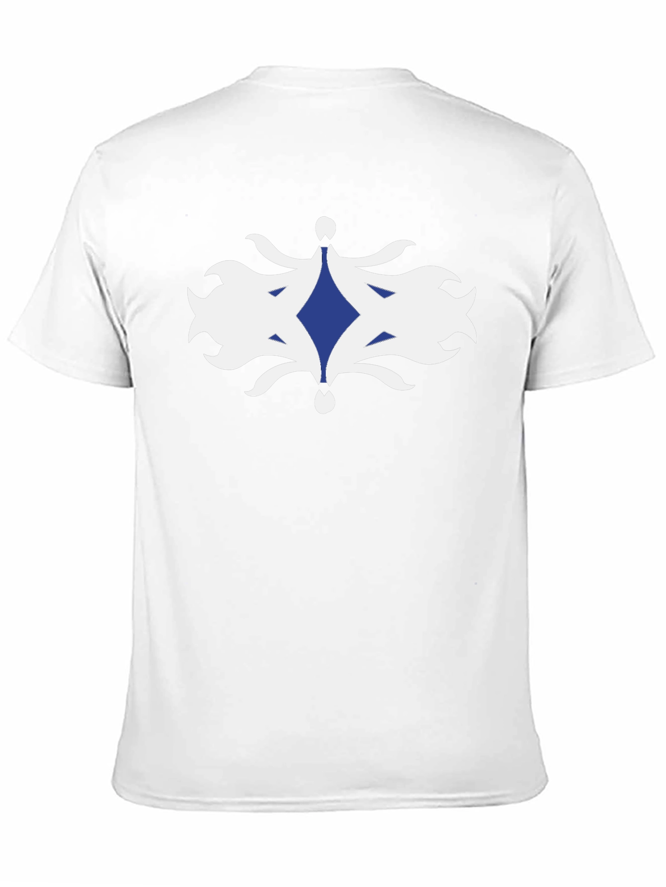 Stylish Black T-Shirt with Blue Diamond Graphic Design