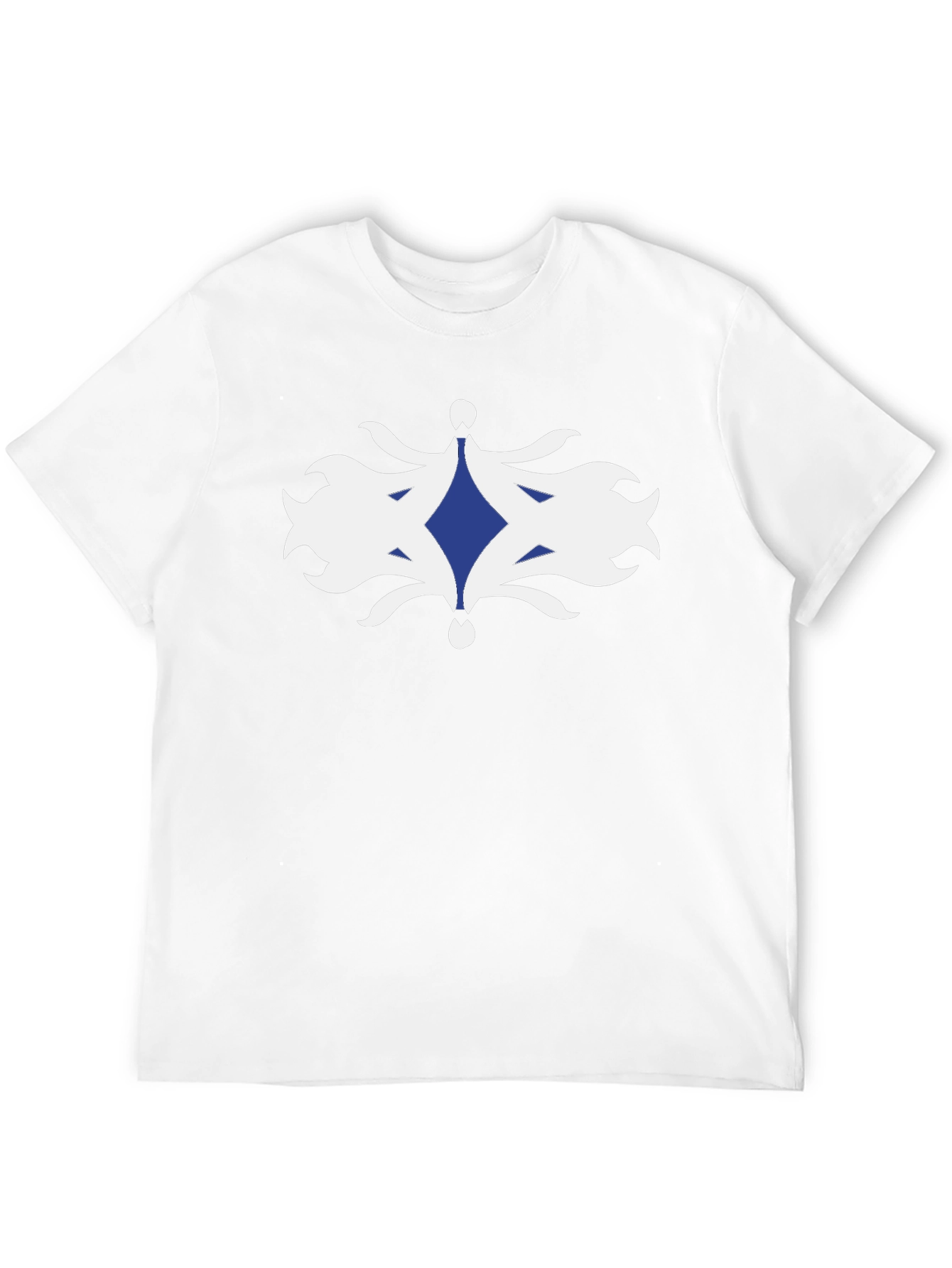 Stylish Black T-Shirt with Blue Diamond Graphic Design