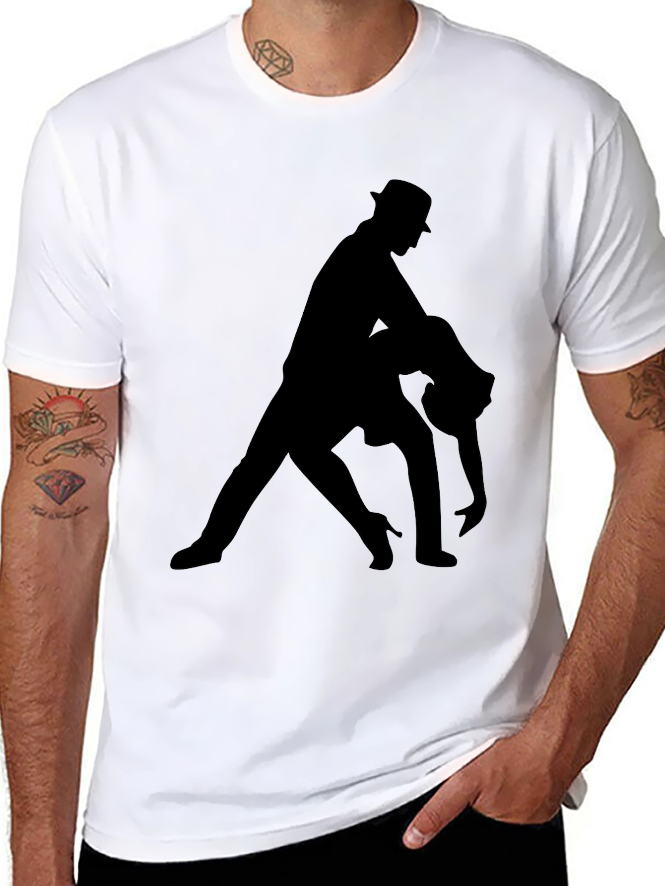 Tango Silhouette Graphic Tee - Mens Black T-Shirt