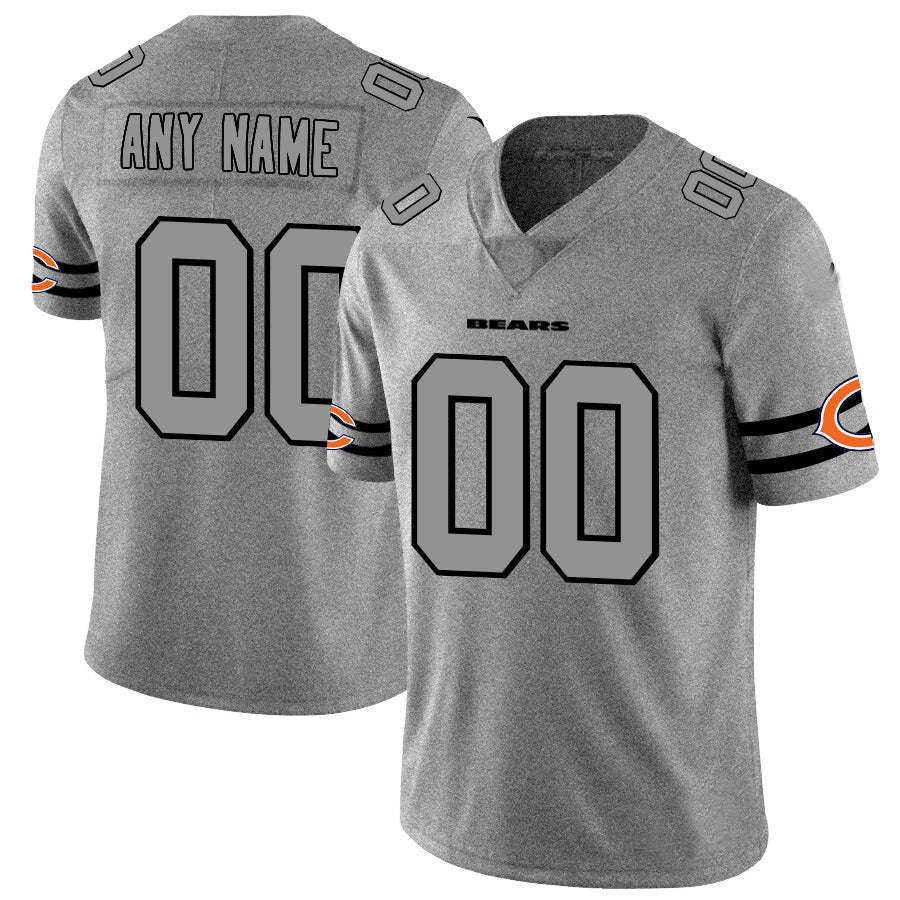 Custom1 Chicago Bears 2019 Gray Gridiron Gray Vapor Untouchable Limited Jerseys Stitched Jerseys Football Jerseys
