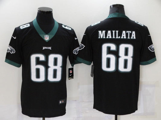 Men's Philadelphia Eagles Jordan Mailata #68 Black Game Jerseys