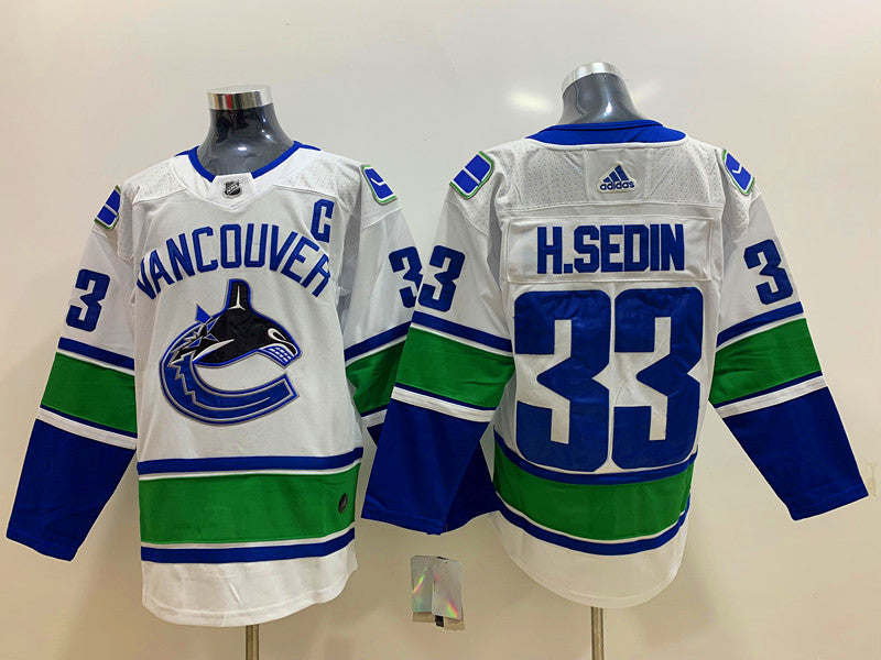 Men's Vancouver Canucks Henrik Sedin #33 White Breakaway Player Jerseys