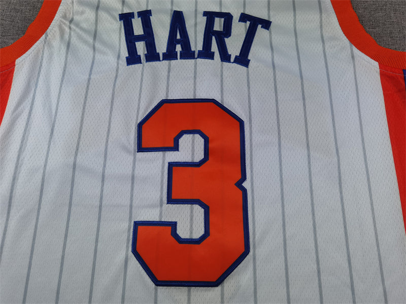 Men's New York Knicks Josh Hart #3 White 2024/25 Swingman Player Jerseys - City Edition