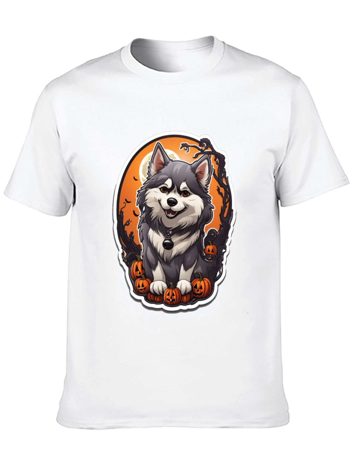 Halloween Husky T-Shirt - Spooky Cute Dog Design