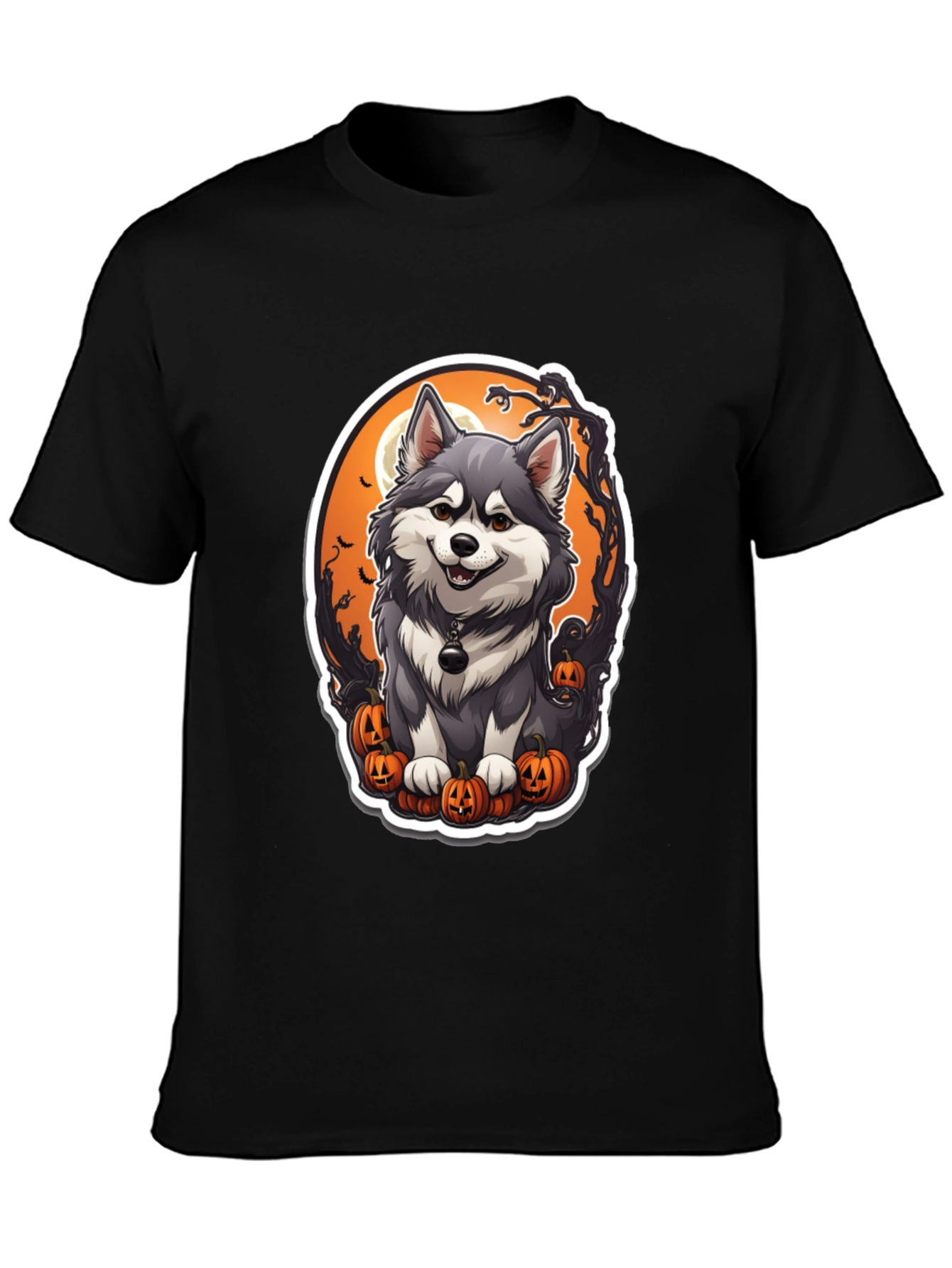 Halloween Husky T-Shirt - Spooky Cute Dog Design
