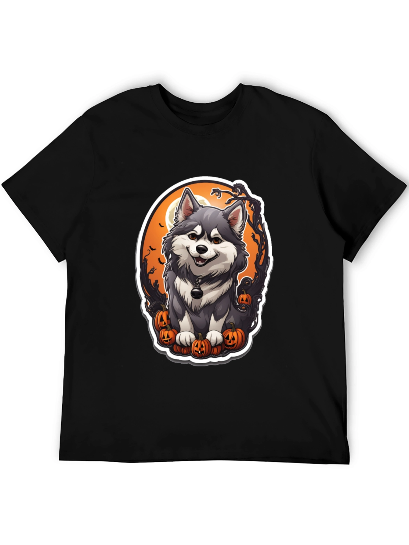 Halloween Husky T-Shirt - Spooky Cute Dog Design