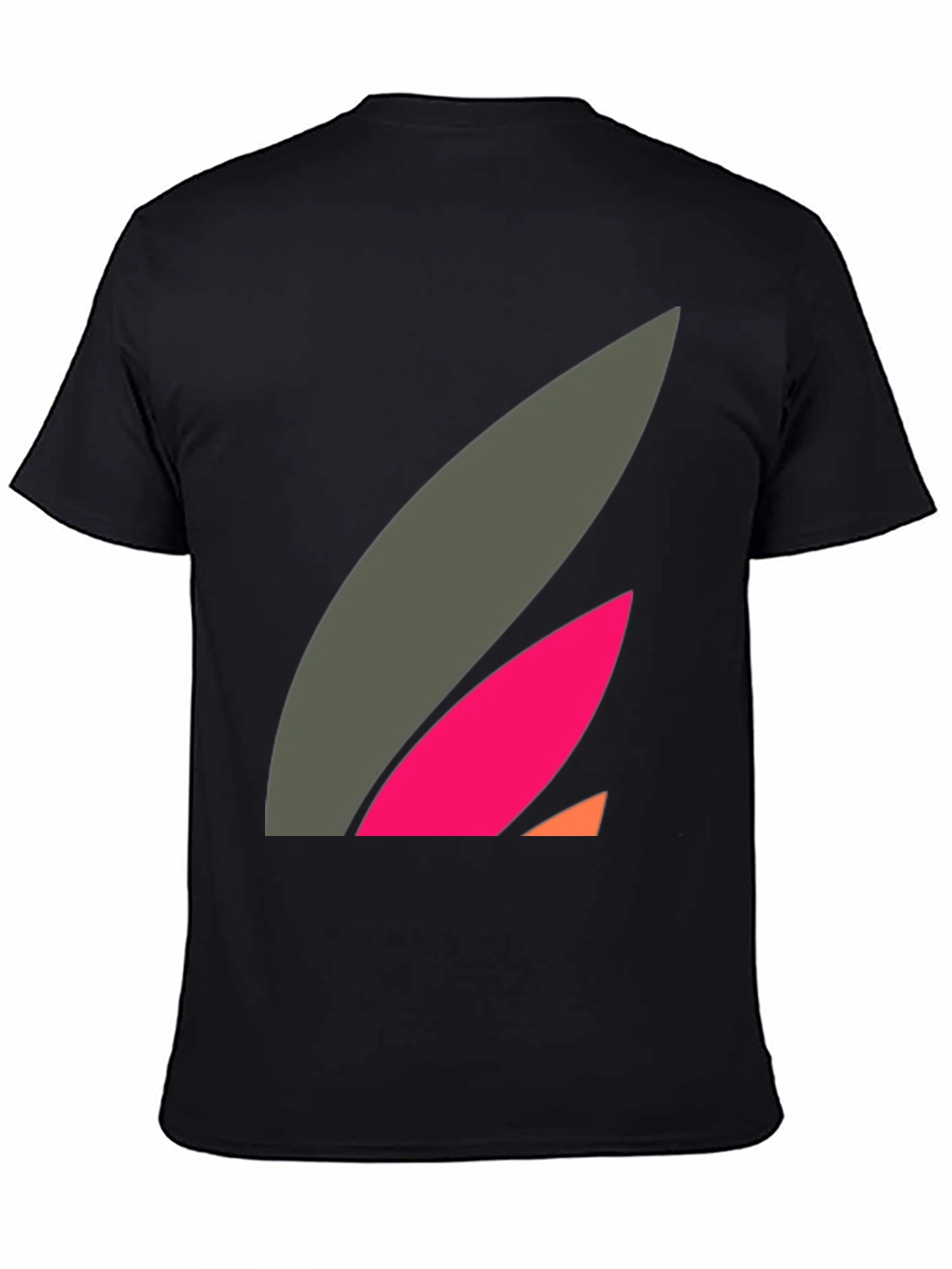 Abstract Graphic Black Tee - Modern Casual Style