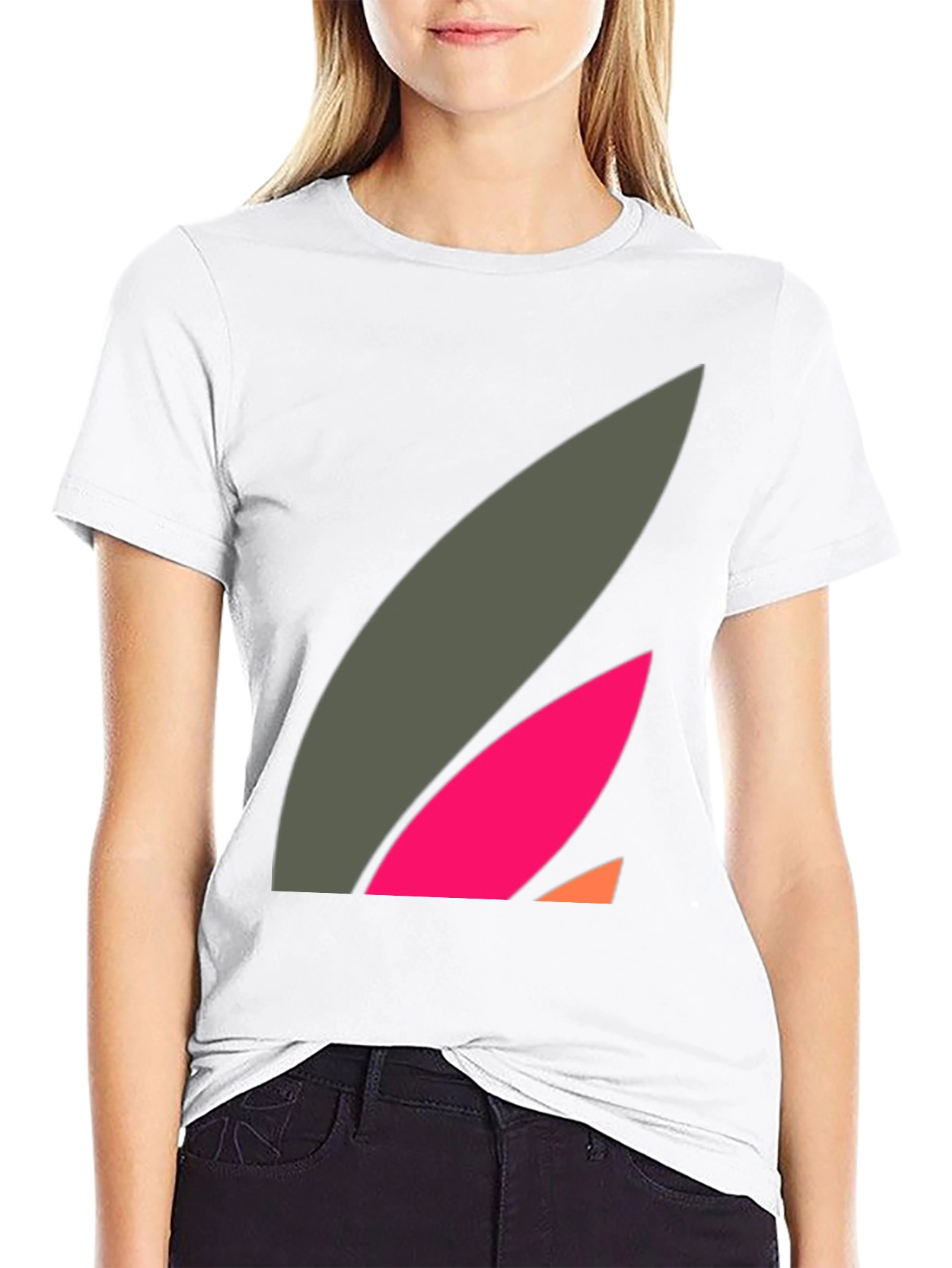 Abstract Graphic Black Tee - Modern Casual Style