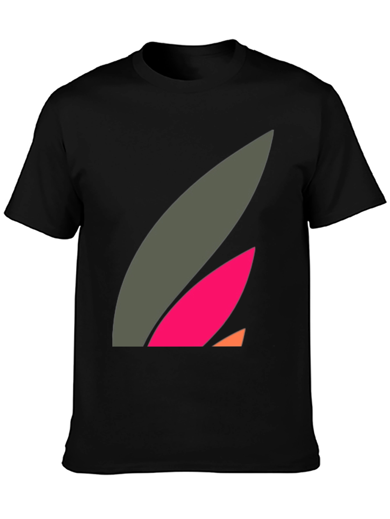 Abstract Graphic Black Tee - Modern Casual Style
