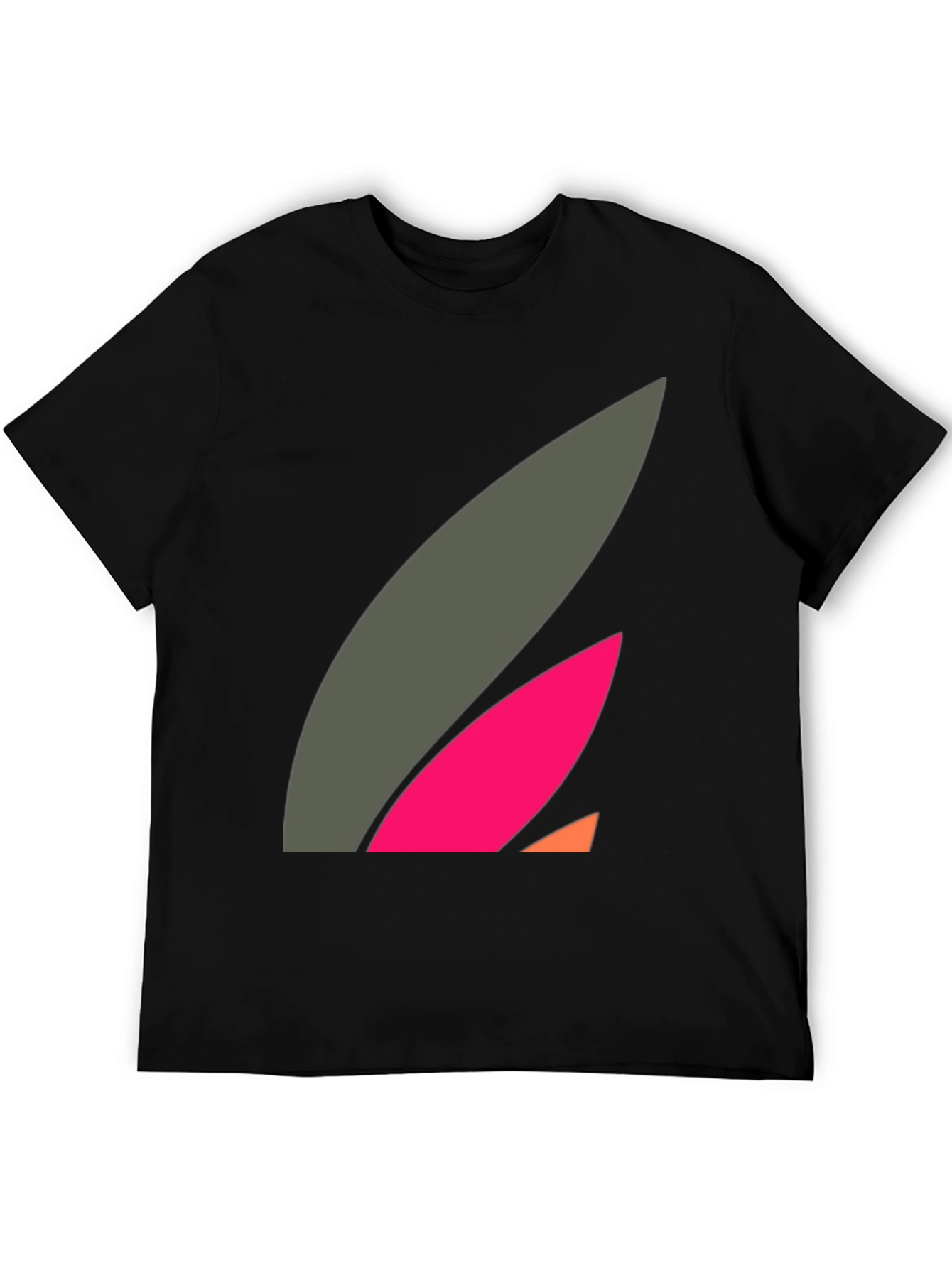Abstract Graphic Black Tee - Modern Casual Style