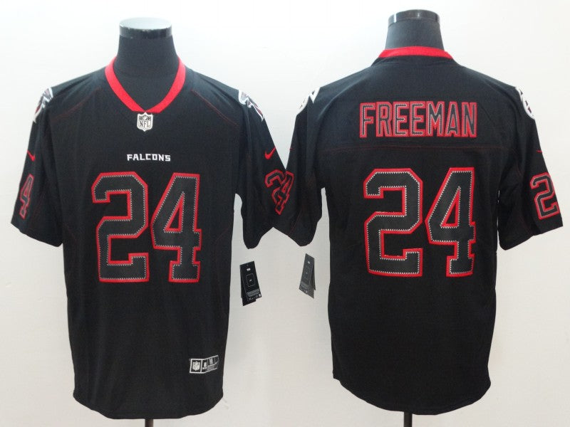 Men's Atlanta Falcons Devonta Freeman #24 Black Game Player Jerseys
