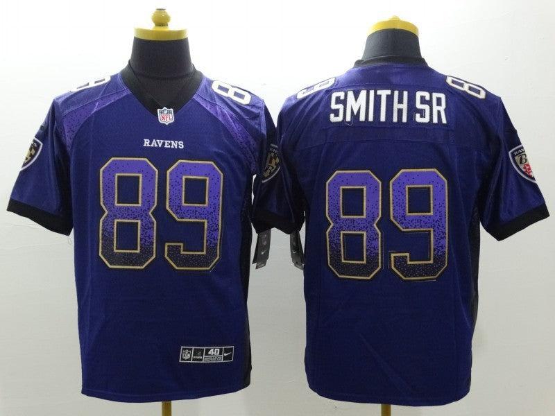Men's Baltimore Ravens Steve Smith Sr #89 Purple Game Jerseys