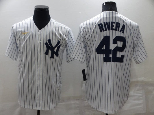 Men's New York Yankees Mariano Rivera #42 White Stitched Jerseys