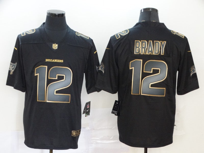 Men's Tampa Bay Buccaneers #12 Tom Brady Black Authentic Game Jerseys