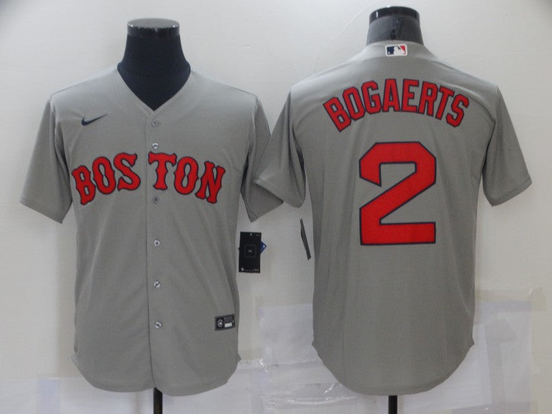 Men's Boston Red Sox Xander Bogaerts #2 Gray Replica Baseball Jerseys