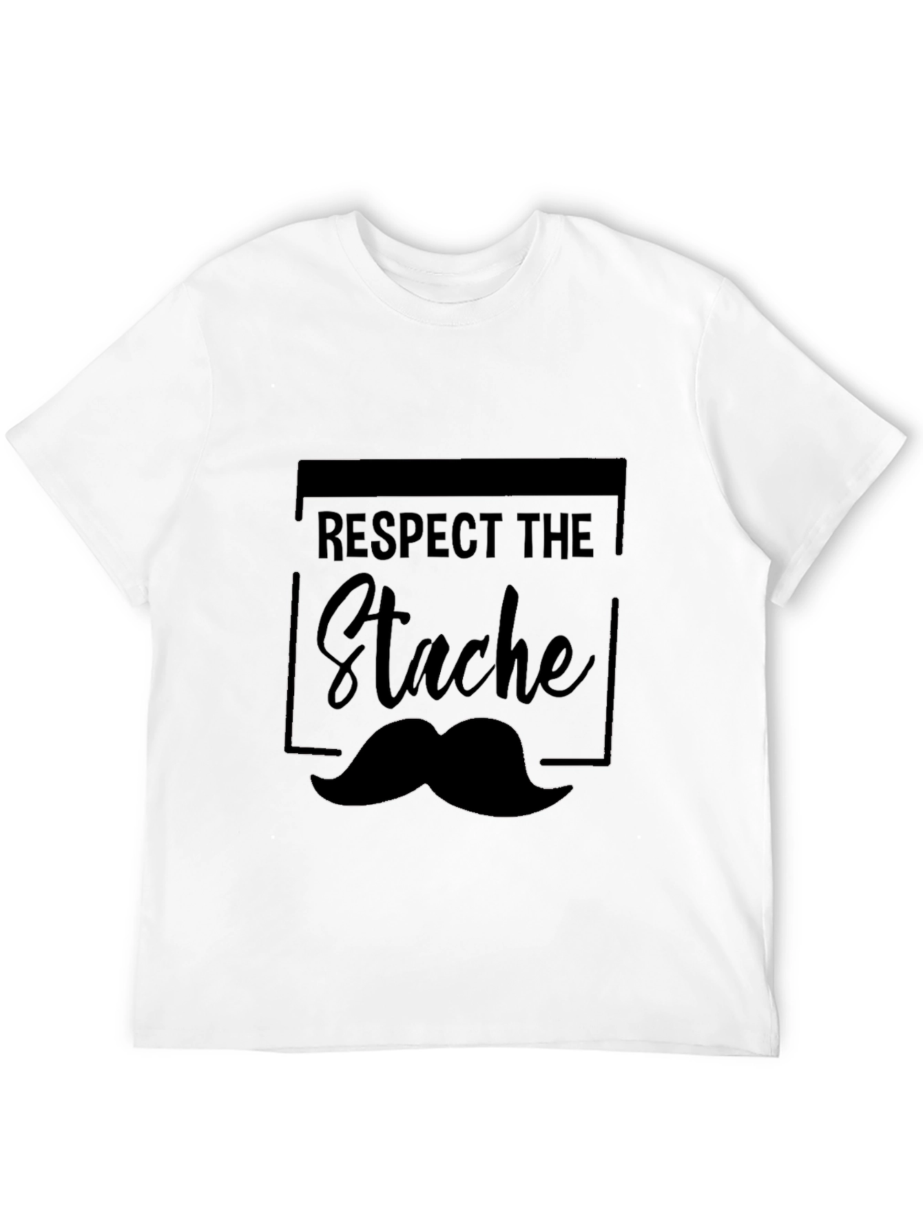 Respect the Stache T-Shirt - Mustache Graphic Tee