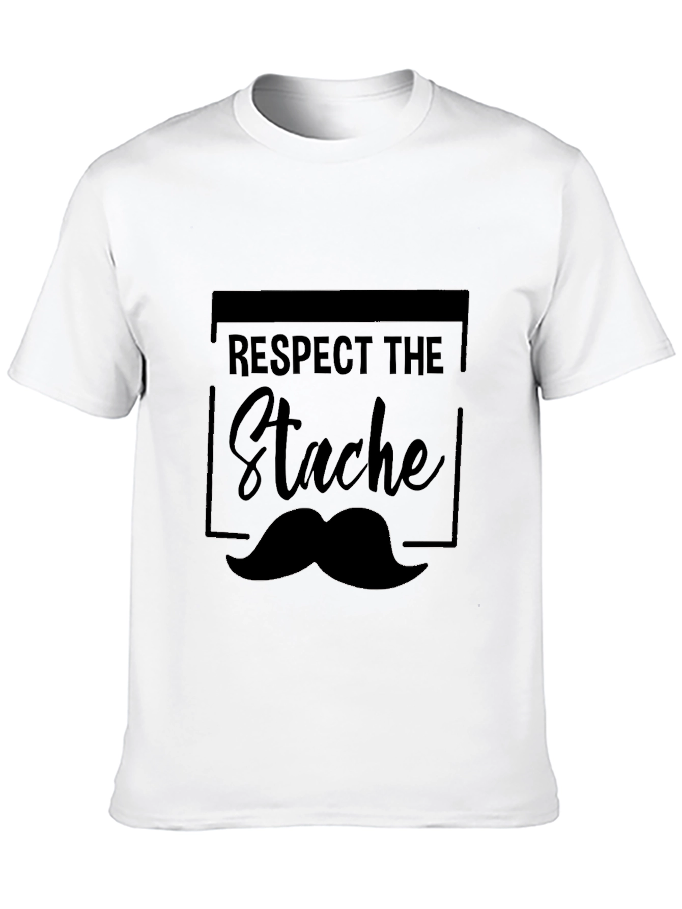 Respect the Stache T-Shirt - Mustache Graphic Tee