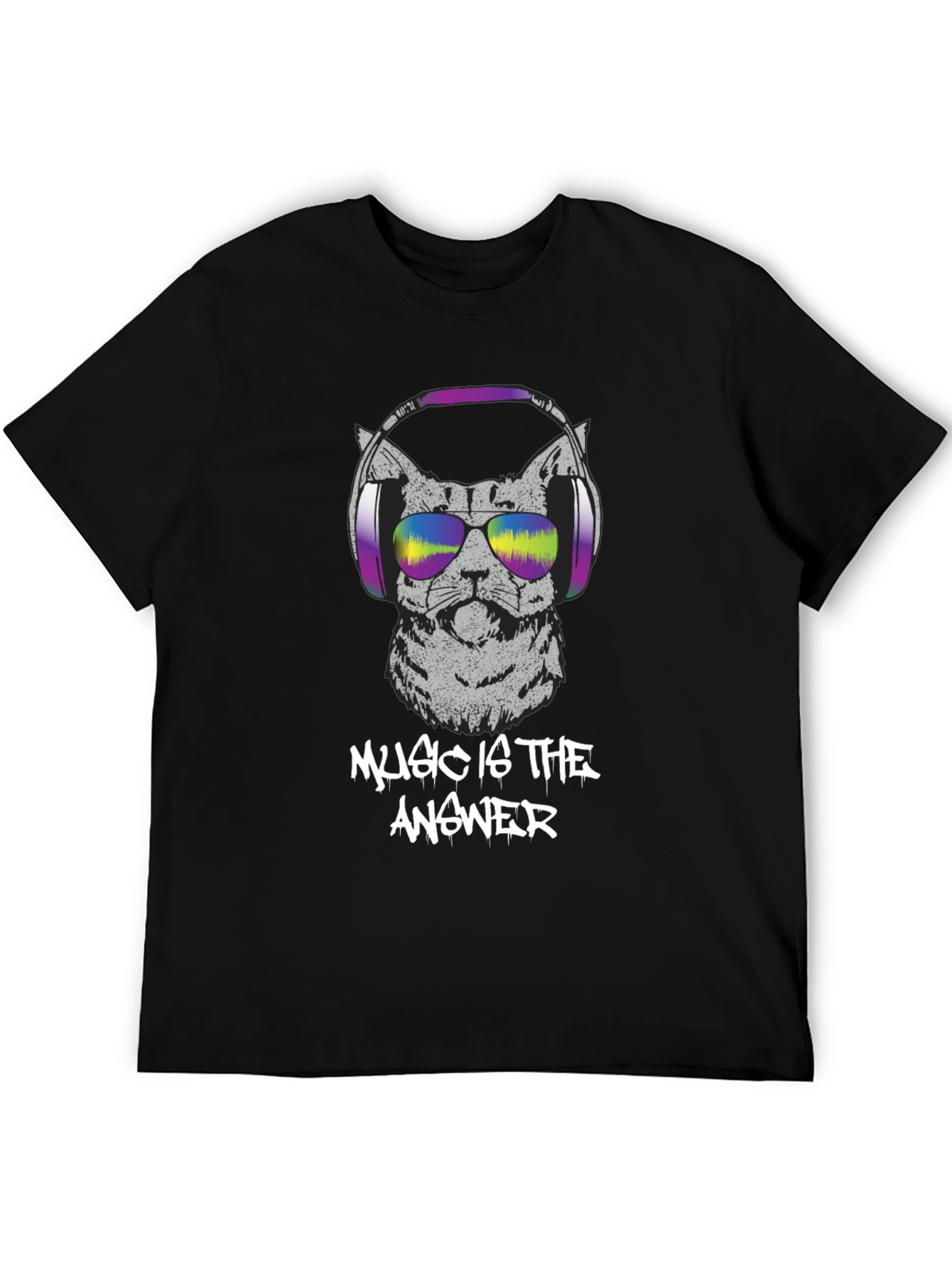 Music is the Answer Cat T-Shirt