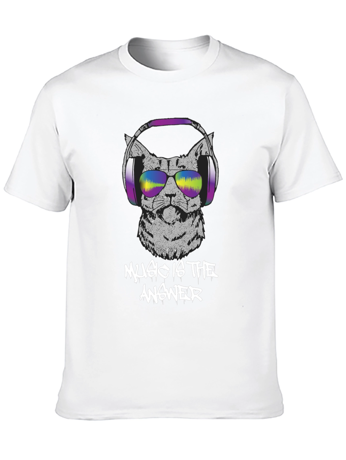 Music is the Answer Cat T-Shirt