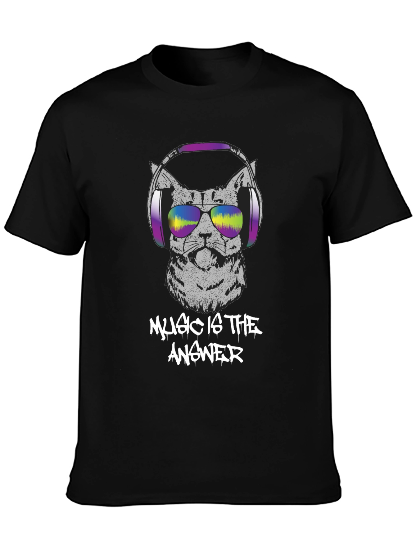Music is the Answer Cat T-Shirt