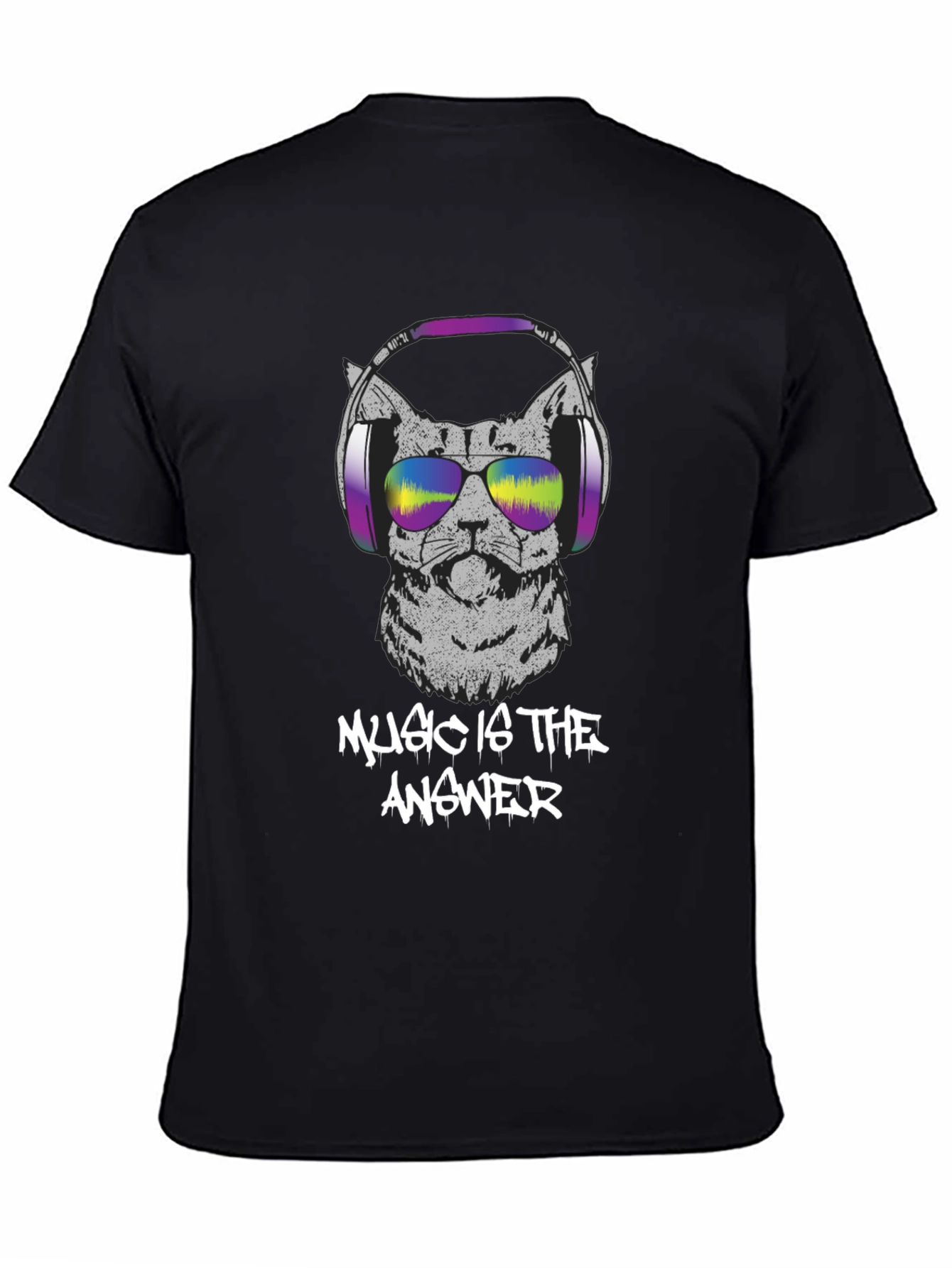 Music is the Answer Cat T-Shirt