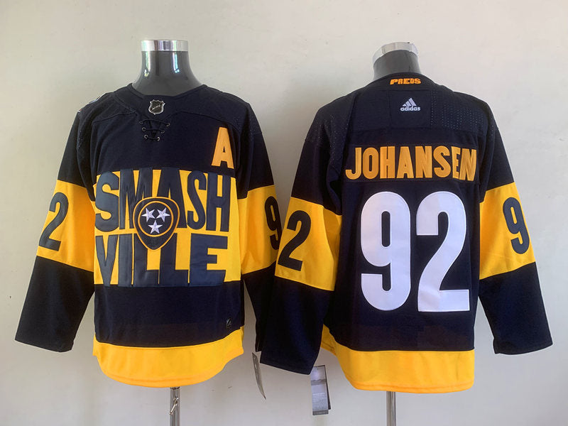 Men's Nashville Predators Ryan Johansen #92 Black Breakaway Player Jerseys