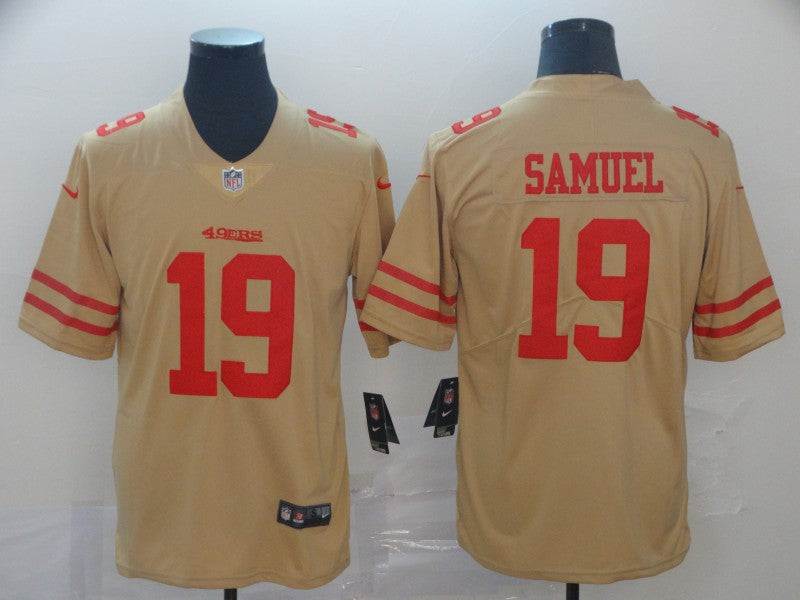 Men's San Francisco 49ers Deebo Samuel #19 Gold Inverted Legend Jerseys