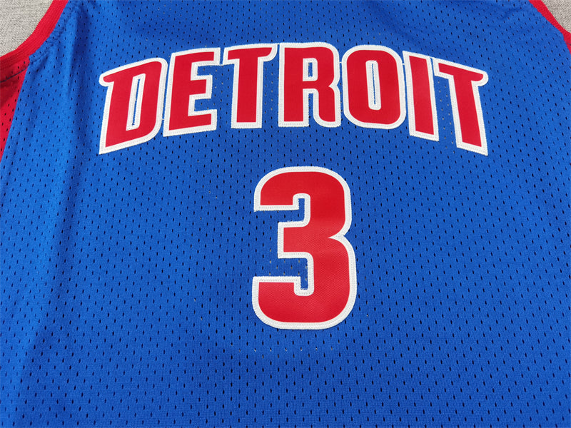 Men's Detroit Pistons Ben Wallace #3 Blue 2003/04 Hardwood Classics Swingman Jerseys