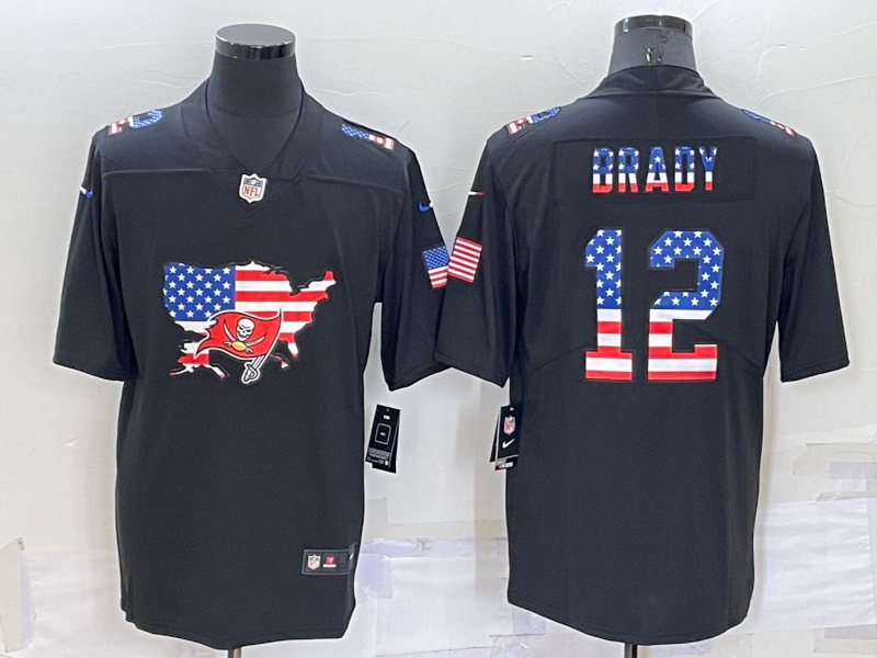 Men's Tampa Bay Buccaneers Tom Brady #12 Black Player Jerseys