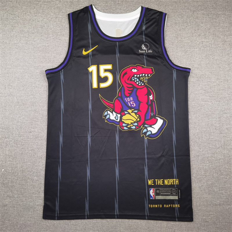 Men's Toronto Raptors Vince Carter #15 Black 2024/25 Swingman Player Jerseys - City Edition