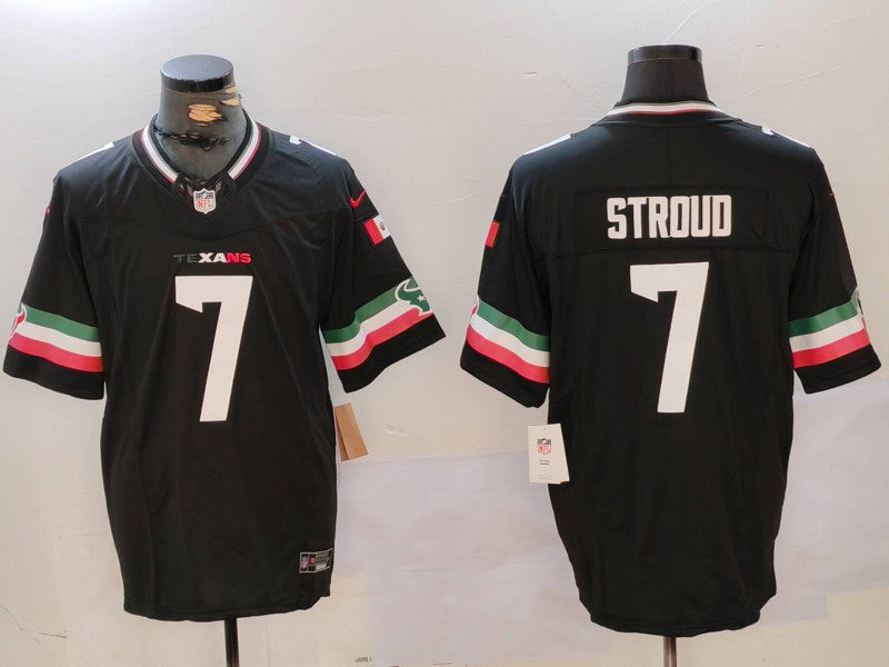 Men's Houston Texans C.J. Stroud #7 Black Game Jerseys