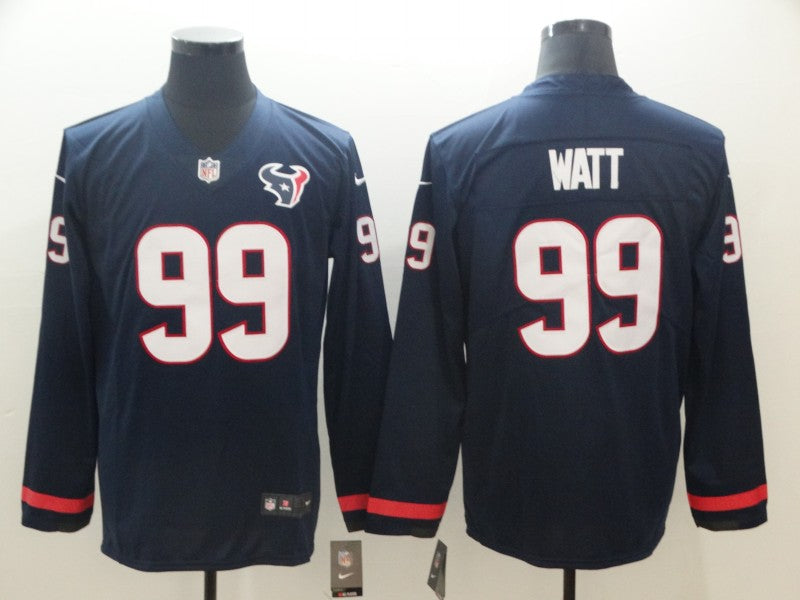 Men's Houston Texans J.J. Watt #99 Navy Authentic Game Jerseys
