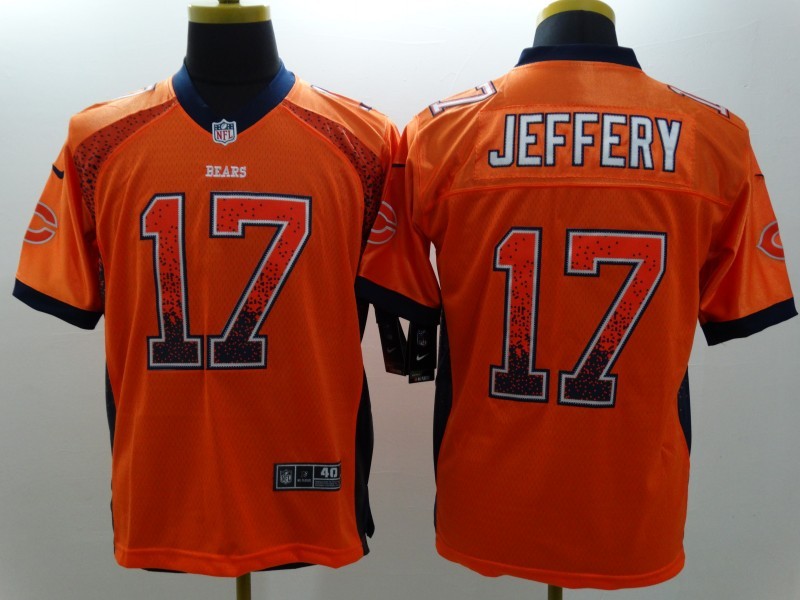 Men's Chicago Bears Alshon Jeffery #17 Orange Game Jerseys