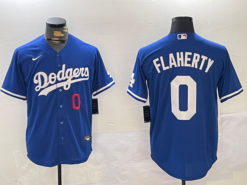 Men's Los Angeles Dodgers Jack Flaherty #0 Royal Replica Player Jerseys