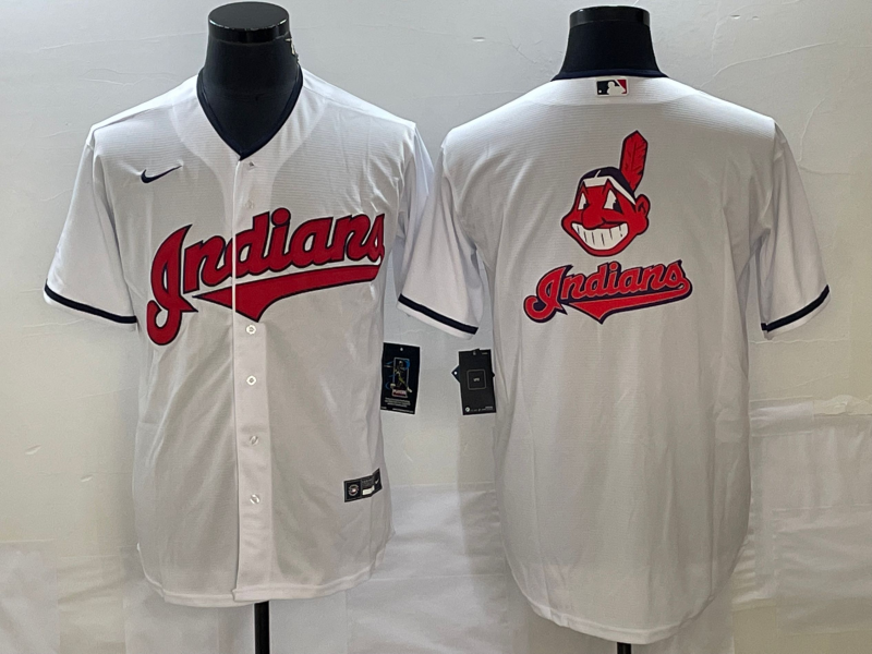 Men's Cleveland Guardians White Home Replica Team Jerseys