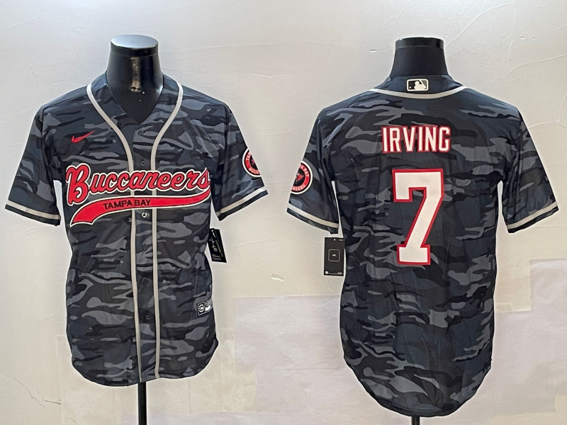 Men's Tampa Bay Buccaneers Bucky Irving #7 Grey Camouflage Game Jerseys