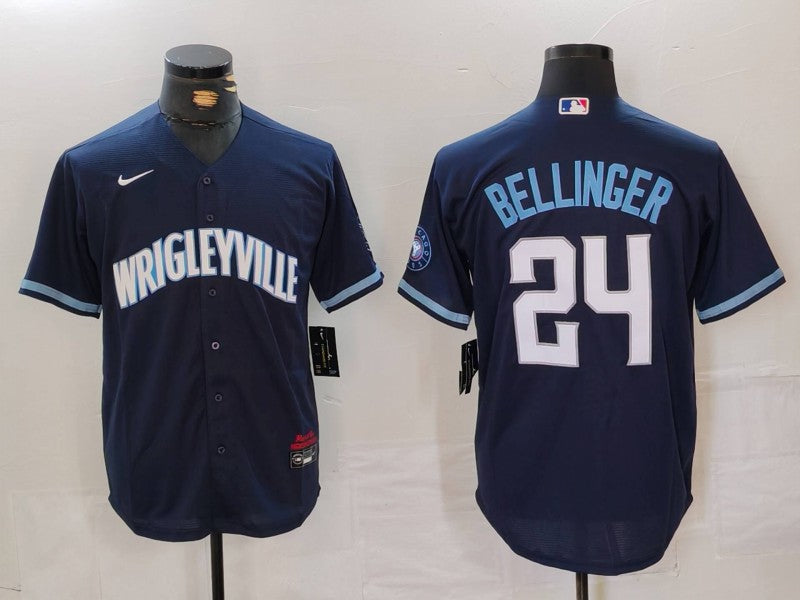 Men's Chicago Cubs Cody Bellinger #24 Navy City Connect Limited Player Jerseys