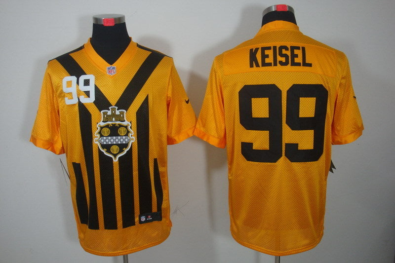 Men's Pittsburgh Steelers Brett Keisel #99 Gold Game Jerseys