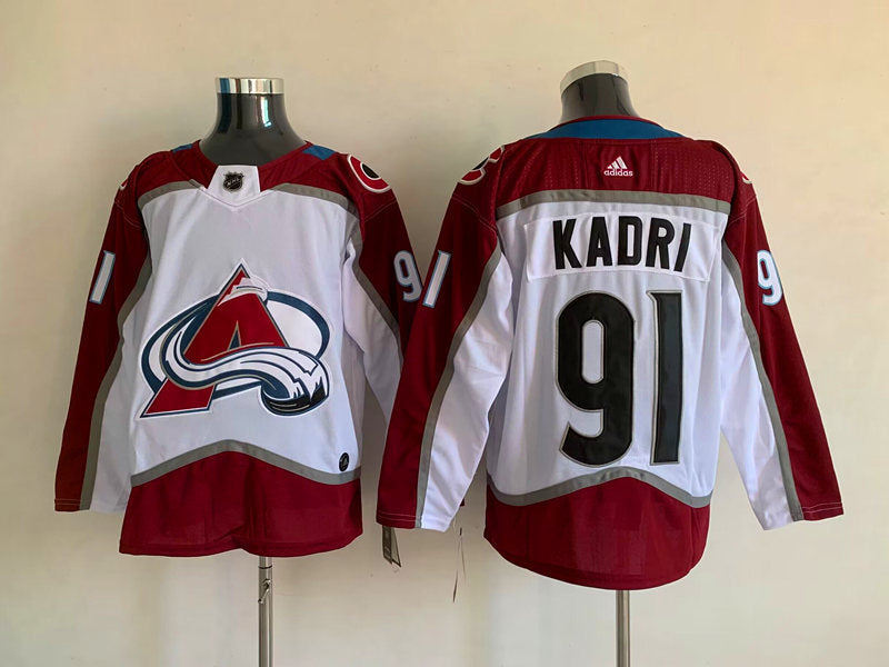 Men's Colorado Avalanche Nazem Kadri #91 White Home Breakaway Player Jerseys