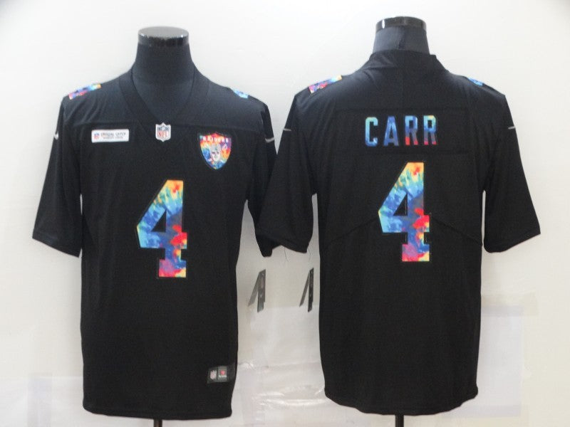 Men's Las Vegas Raiders #4 Derek Carr Black Alternate Player Jerseys