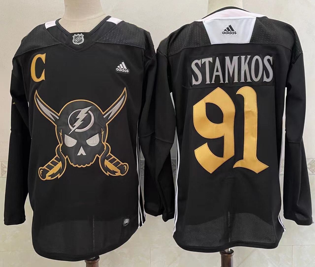 Men's Tampa Bay Lightning Steven Stamkos #91 Black Player Jerseys