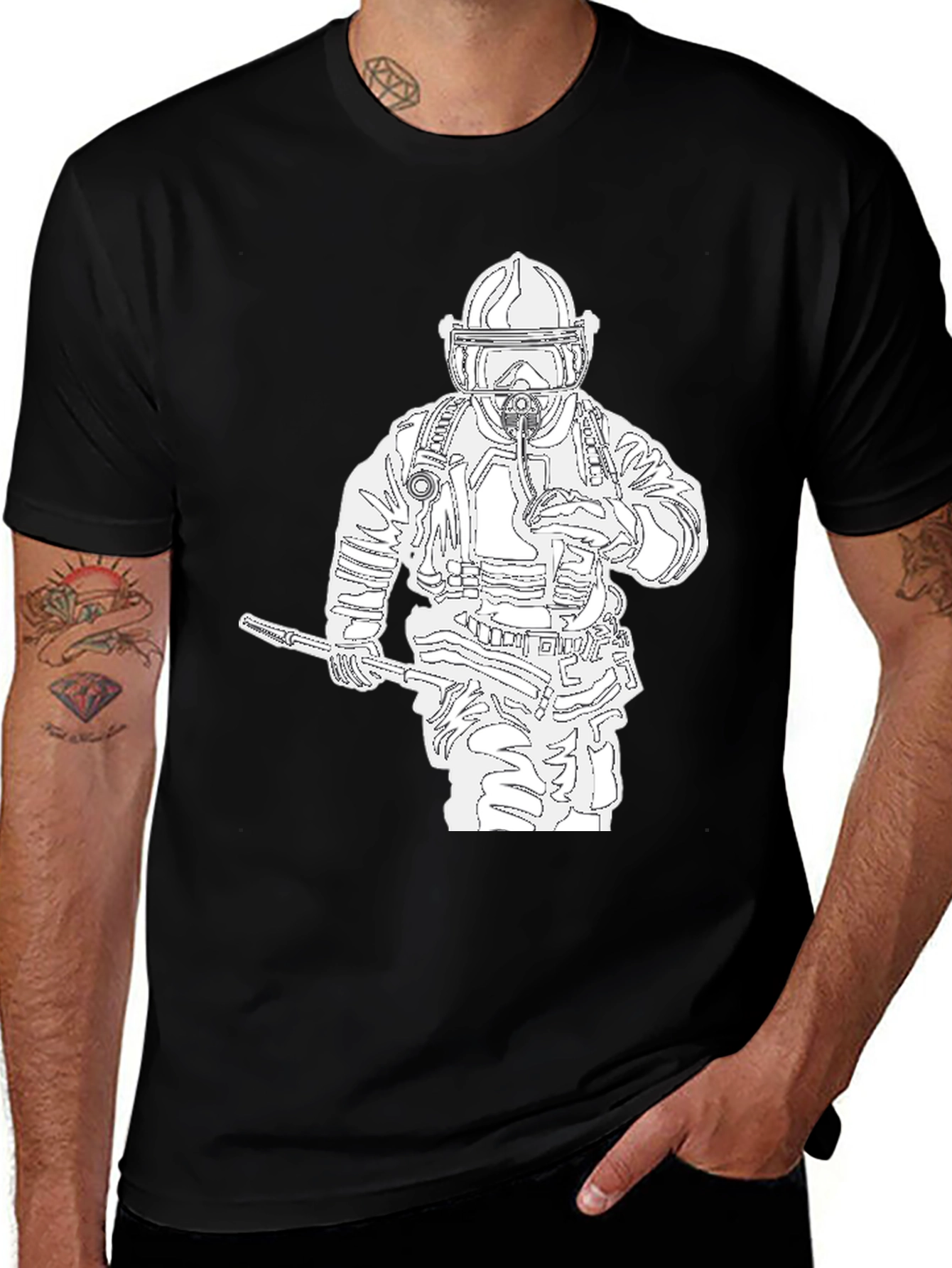 Firefighter Graphic Tee - Black