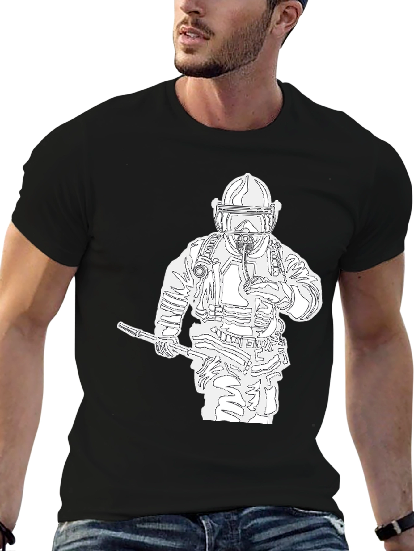 Firefighter Graphic Tee - Black