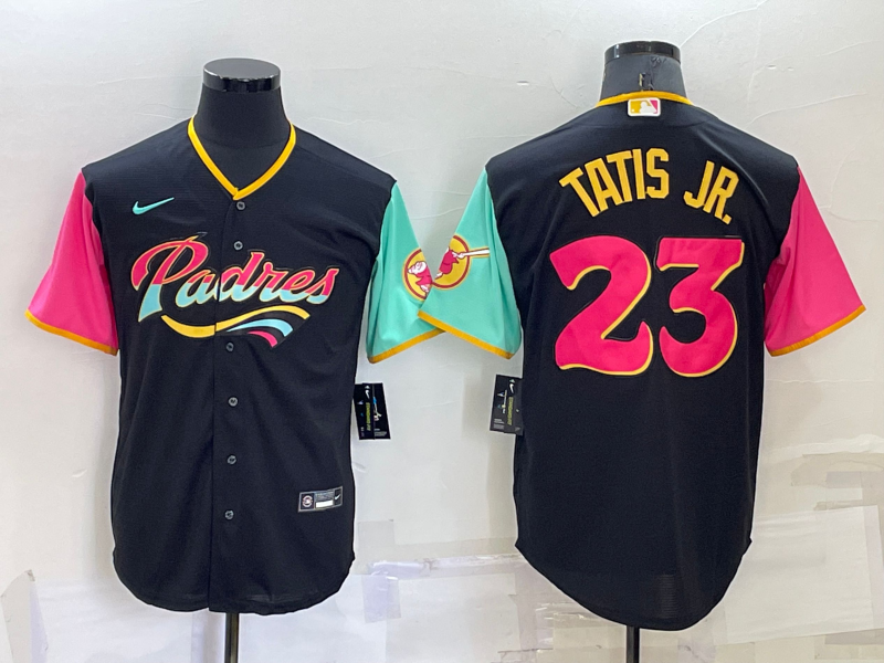 Men's San Diego Padres Fernando Tatis Jr. #23 Black City Connect Replica Player Jerseys